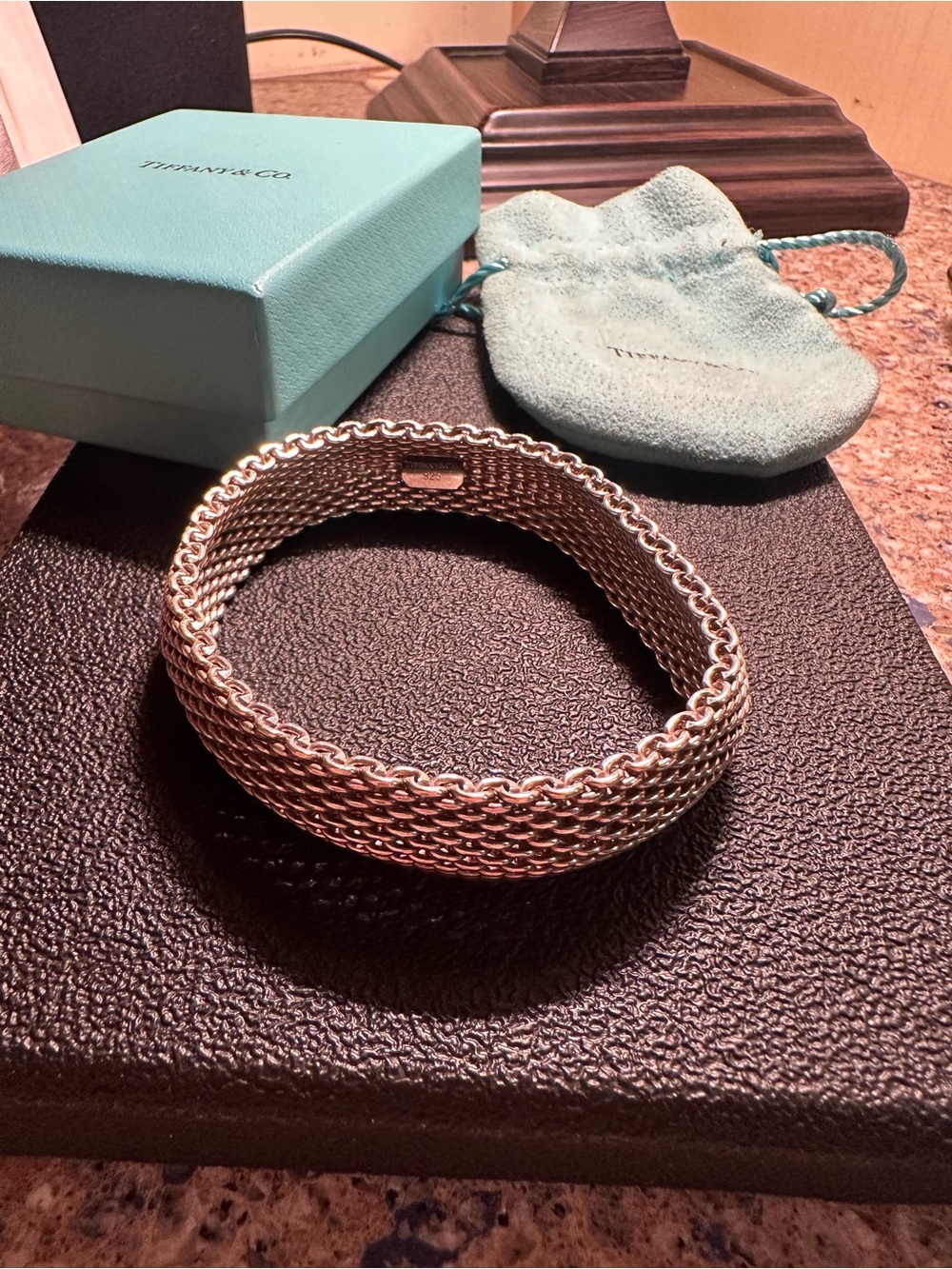 Tiffany & Co. Somerset Mesh Bracelet Sterling Silver 925 7” Vintage